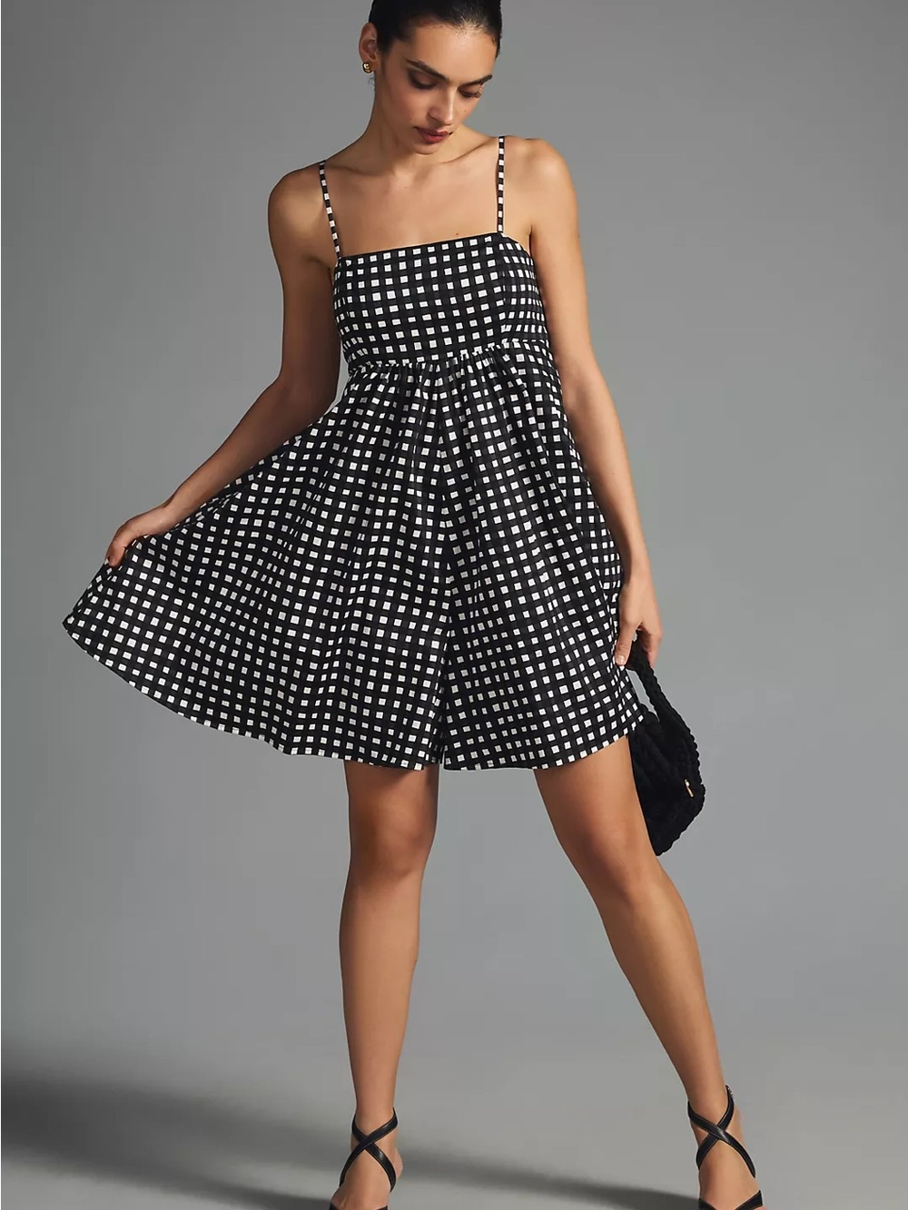 Anthropologie Hutch Bandeau Romper in Black / White - M